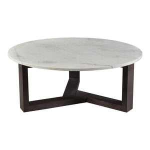 Moe's Home Jinxx Coffee Table in White & Charcoal Grey (15' x 38' x 38') - JD-1020-07