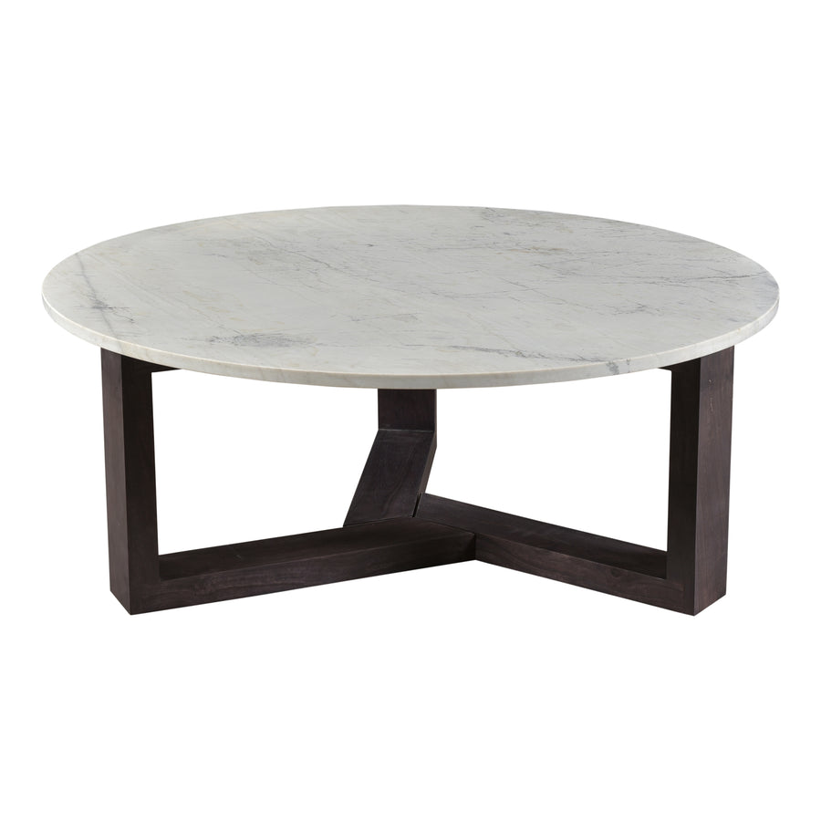 Moe's Home Jinxx Coffee Table in White & Charcoal Grey (15' x 38' x 38') - JD-1020-07