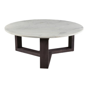 Moe's Home Jinxx Coffee Table in White & Charcoal Grey (15' x 38' x 38') - JD-1020-07