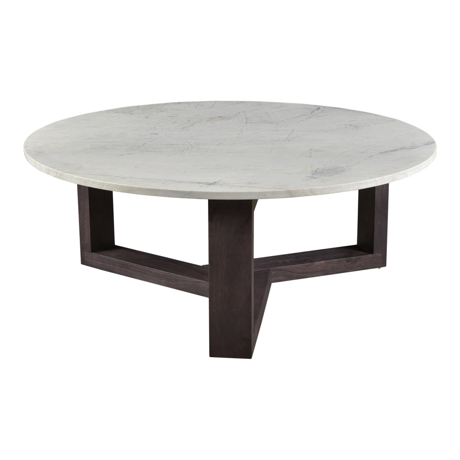 Moe's Home Jinxx Coffee Table in White & Charcoal Grey (15' x 38' x 38') - JD-1020-07