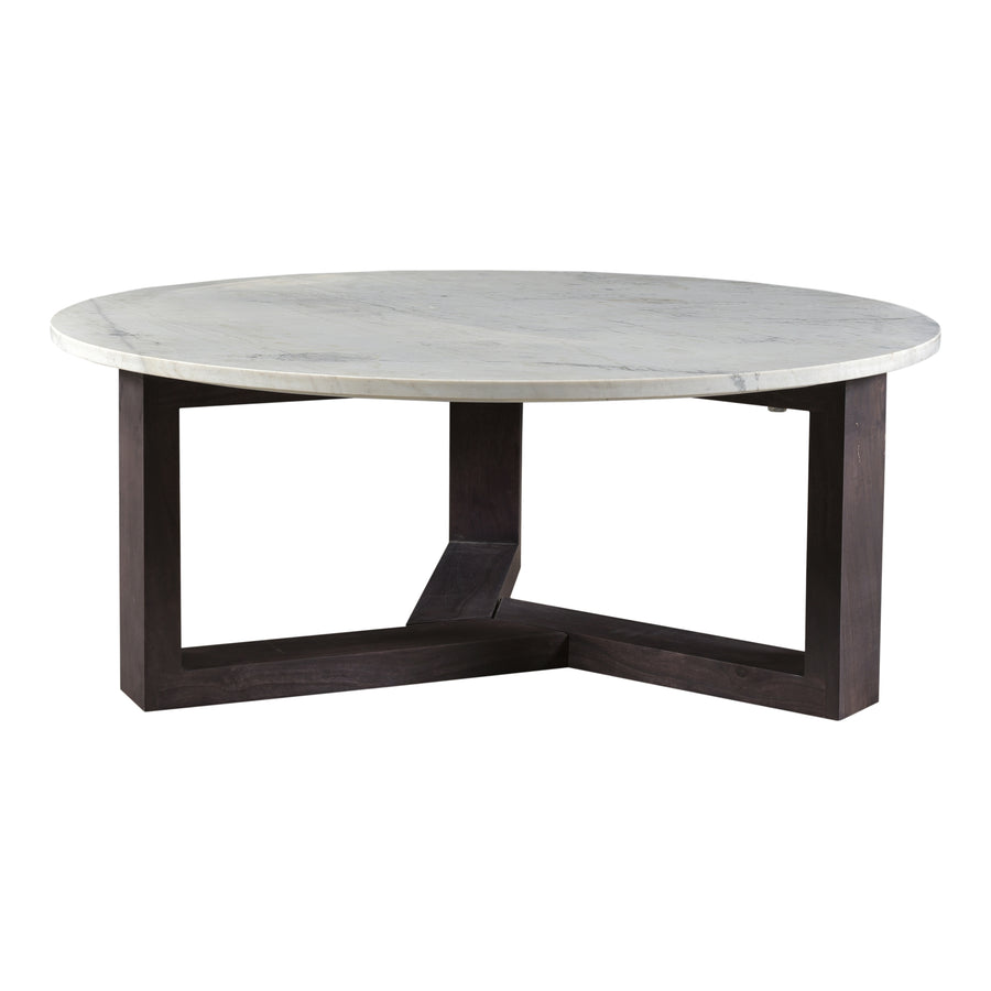 Moe's Home Jinxx Coffee Table in White & Charcoal Grey (15' x 38' x 38') - JD-1020-07