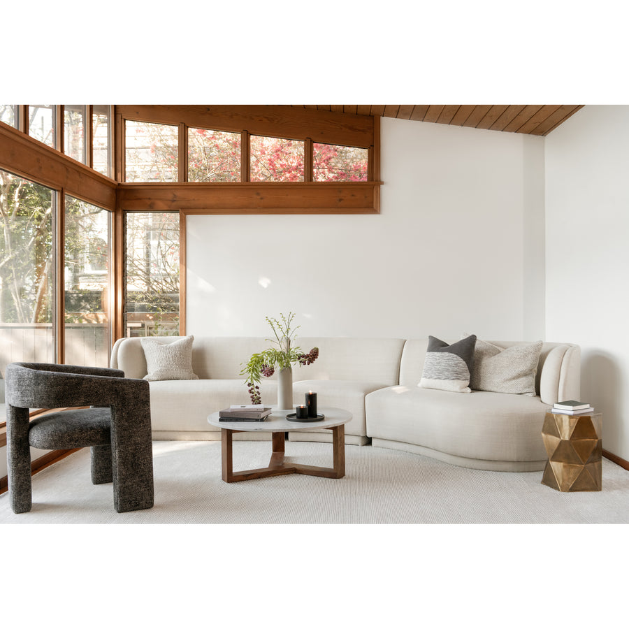 Moe's Home Jinxx Coffee Table in White & Brown (15' x 38' x 38') - JD-1020-18