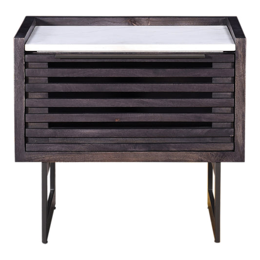 Moe's Home Paloma Nightstand in Charcoal Grey (20" x 22" x 18") - JD-1032-07