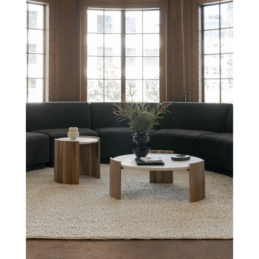 Moe's Home Dala End Table in White (18.5' x 20' x 18.5') - JD-1038-18
