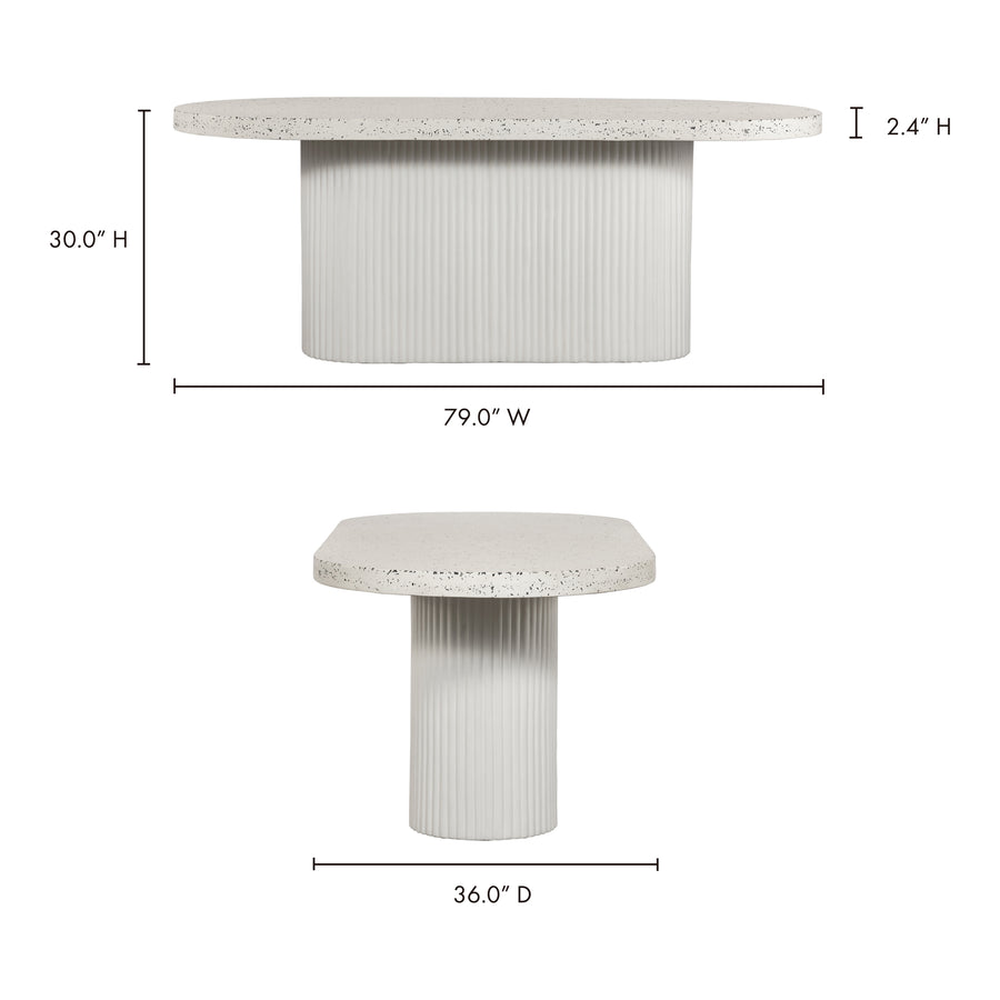 Moe's Home Lyon Dining Table in Grey (30' x 79' x 36') - JK-1001-29