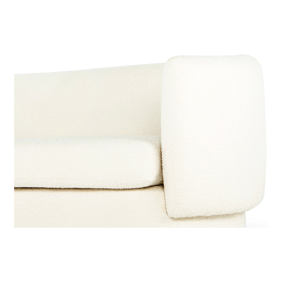 Moe's Home Koba Sofa in White (29.5' x 83.75' x 33.75') - JM-1001-18