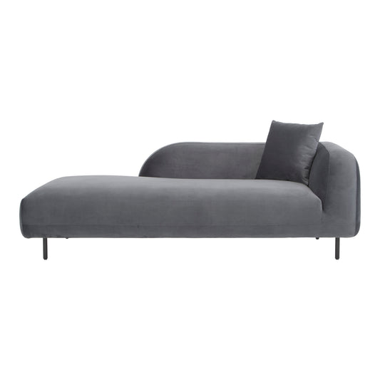 Moe's Home Deleuze Chaise in Dark Grey (27.5" x 80" x 39.5") - JM-1013-25