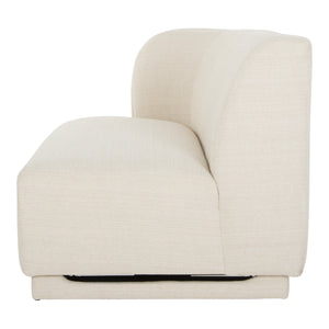 Moe's Home Yoon Sofa in Sweet Cream (32.25' x 59.5' x 35.5') - JM-1019-05