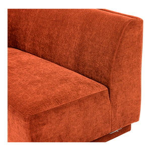 Moe's Home Yoon Sofa in Fired Rust (32.25' x 59.5' x 35.5') - JM-1019-06