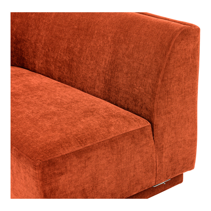 Moe's Home Yoon Sofa in Fired Rust (32.25' x 59.5' x 35.5') - JM-1019-06