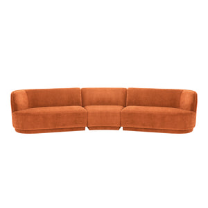 Moe's Home Yoon Sectional in Fired Rust (32.25' x 147.5' x 72.5') - JM-1021-06