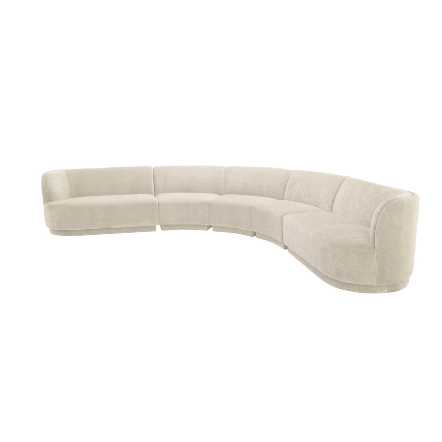 Moe's Home Yoon Sectional in Sweet Cream (32.25' x 146.5' x 144.5') - JM-1022-05