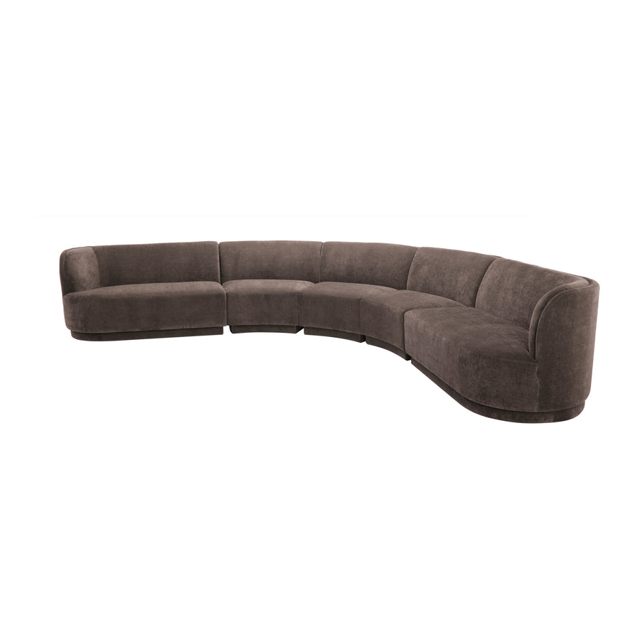 Moe's Home Yoon Sectional in Umbra Grey (32.25' x 146.5' x 144.5') - JM-1022-25