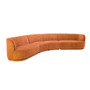 Moe's Home Yoon Sectional in Fired Rust (32.25' x 158.5' x 107.7') - JM-1023-06