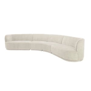Moe's Home Yoon Sectional in Sweet Cream (32.25' x 158.5' x 107.7') - JM-1024-05