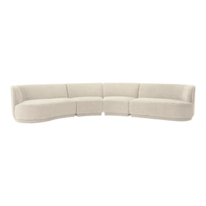 Moe's Home Yoon Sectional in Sweet Cream (32.25' x 158.5' x 107.7') - JM-1024-05