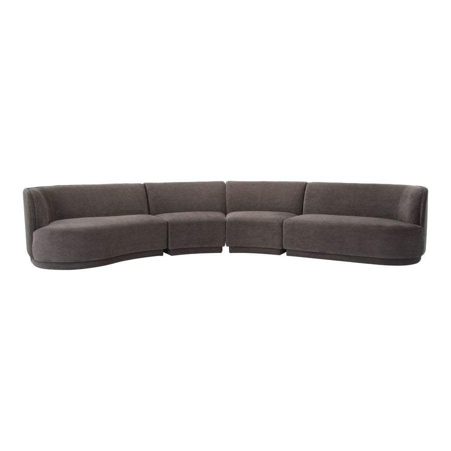 Moe's Home Yoon Sectional in Umbra Grey (32.25' x 158.5' x 107.7') - JM-1024-25