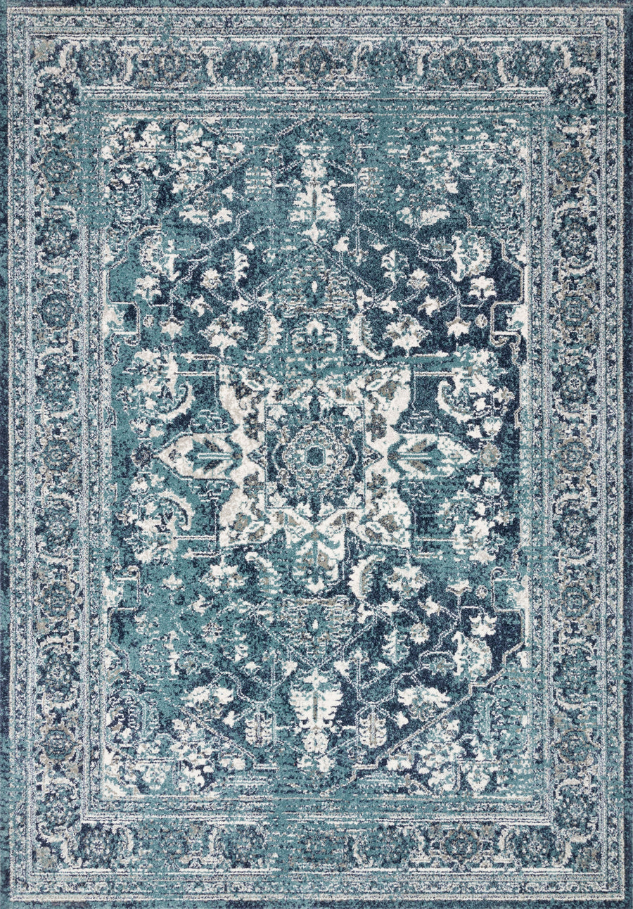 Joaquin Rug in Ocean & Ivory