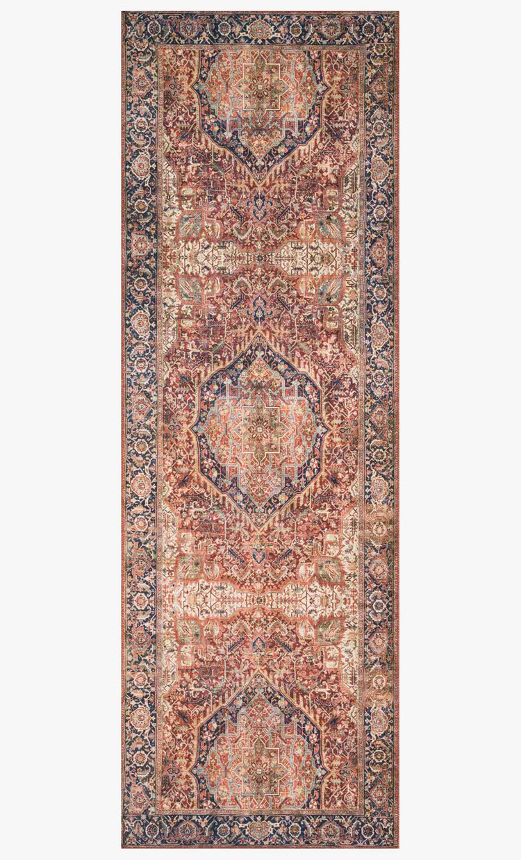 Layla Rug in Red & Navy