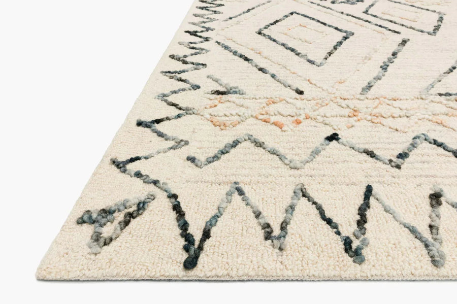 Leela Rug in Oatmeal & Denim