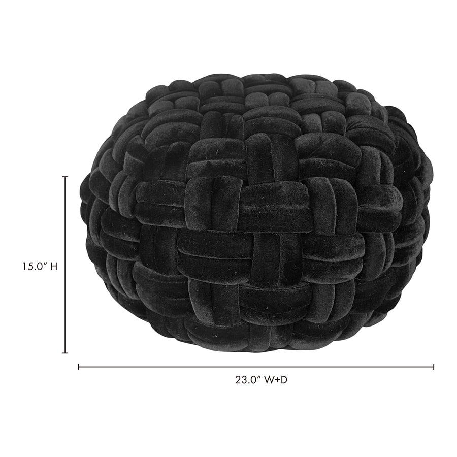 Moe's Home Pj Ottoman in Black (15' x 23' x 23') - LK-1002-02