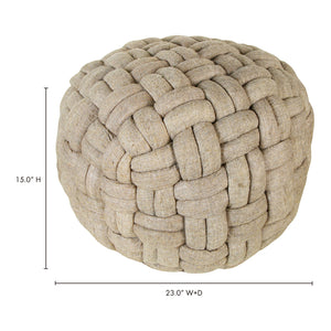 Moe's Home Bronya Ottoman in Light Brown (15' x 23' x 23') - LK-1004-21