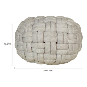 Moe's Home Bronya Ottoman in Light Grey (15' x 23' x 23') - LK-1004-29