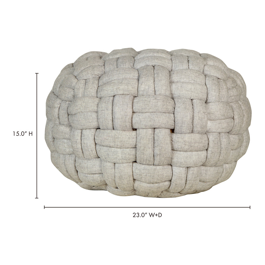 Moe's Home Bronya Ottoman in Light Grey (15' x 23' x 23') - LK-1004-29