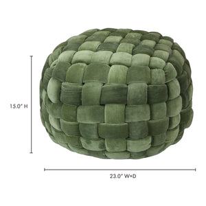 Moe's Home Jazzy Ottoman in Chartreuse (15' x 23' x 23') - LK-1005-08