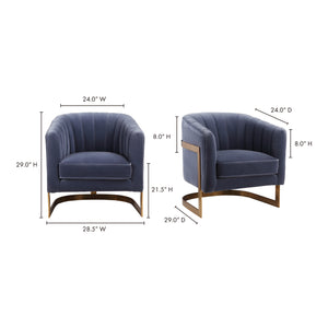 Moe's Home Carr Chair in Blue (29' x 28.5' x 29') - ME-1044-28