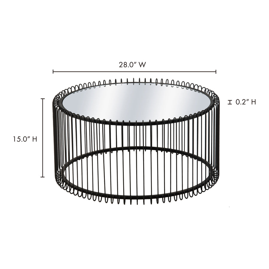 Moe's Home Pool Coffee Table in Black (15' x 28' x 28') - MJ-1054-02