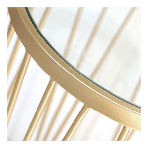 Moe's Home Lali Accent Table in Gold (21' x 14' x 14') - MJ-1055-32
