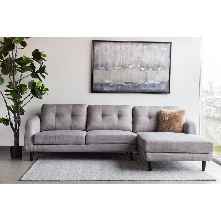 Moe's Home Corey Sectional in Dark Grey (34' x 106' x 35') - MT-1002-25-R