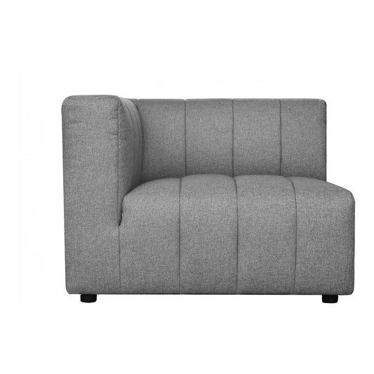 Moe's Home Lyric Corner Sectional in Grey (29" x 35.5" x 39") - MT-1022-15