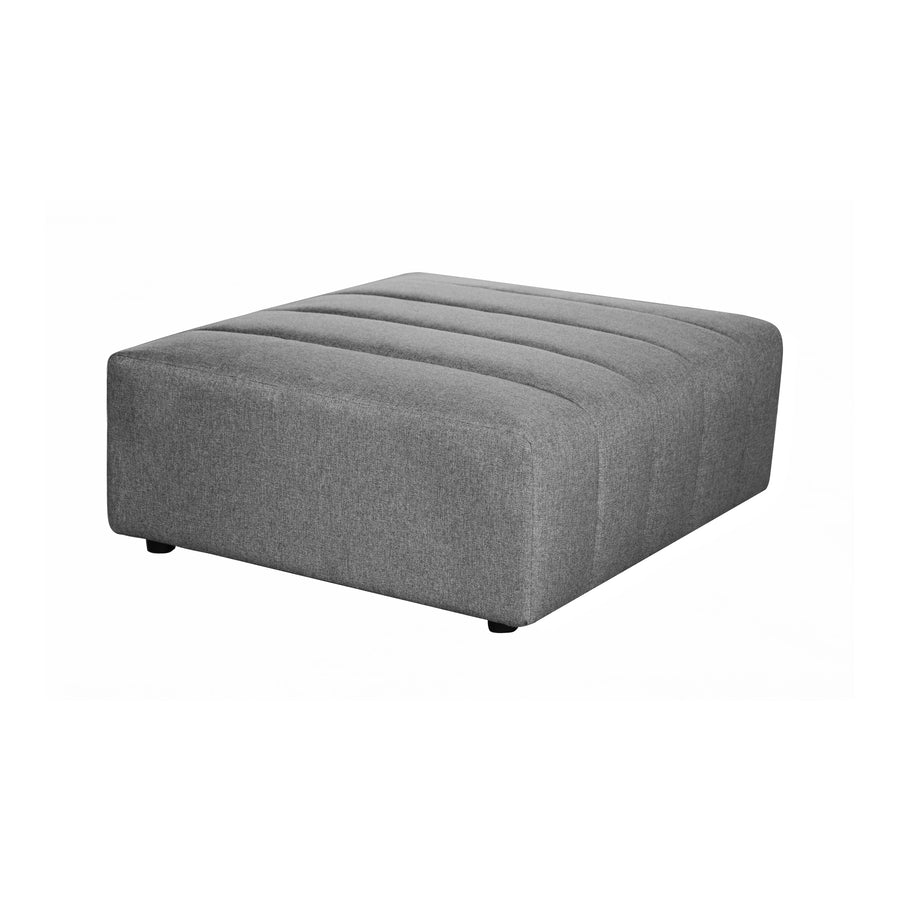 Moe's Home Lyric Ottoman in Grey (17' x 41' x 39') - MT-1026-15