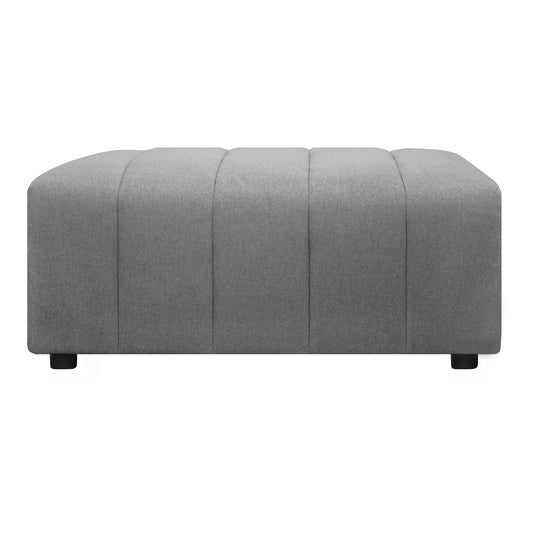 Moe's Home Lyric Ottoman in Grey (17" x 41" x 39") - MT-1026-15