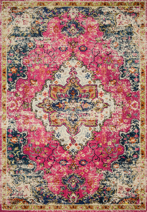 Nadia Rug in Pink & Midnight