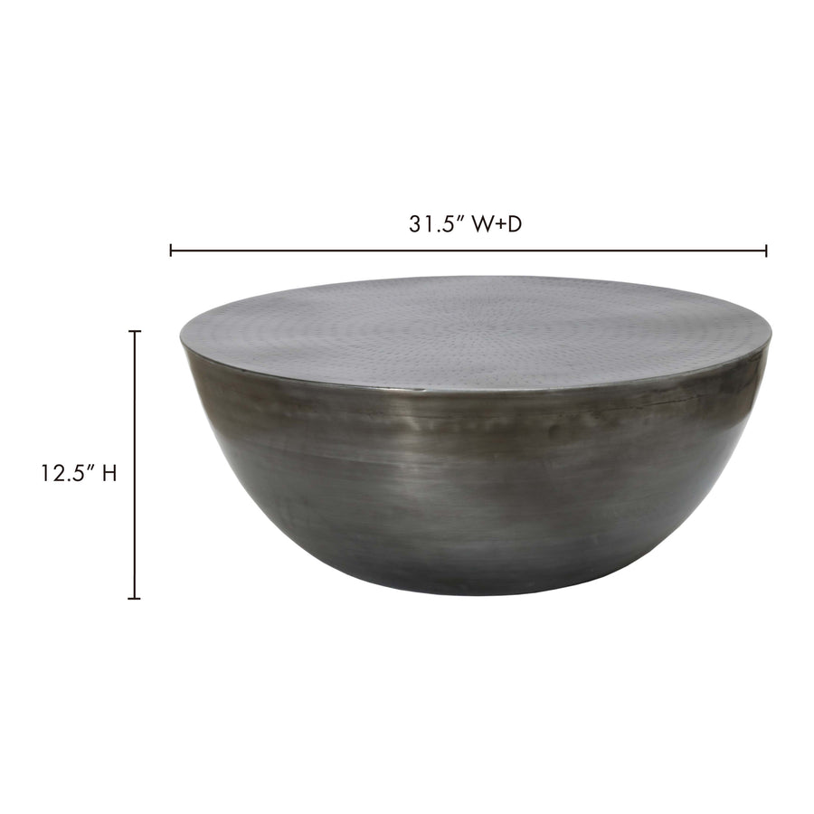 Moe's Home Conga Coffee Table in Antique Zinc (12.5' x 31.5' x 31.5') - OT-1002-54