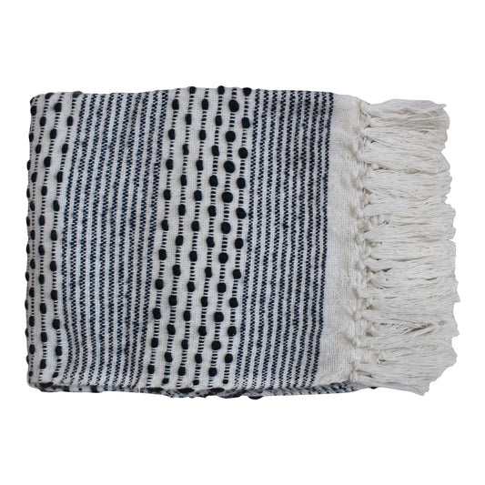 Moe's Home Harrison Throw in Grey Blue (60" x 50" x 0.5") - OX-1027-15