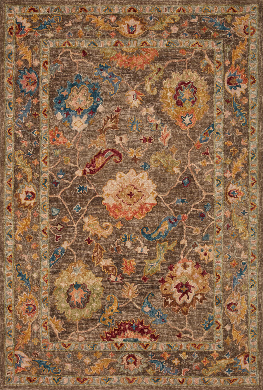 Padma Rug in Charcoal & Multi