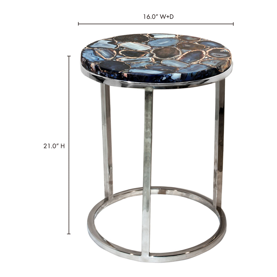 Moe's Home Shimmer Accent Table in Silver (21' x 16' x 16') - PJ-1003-30