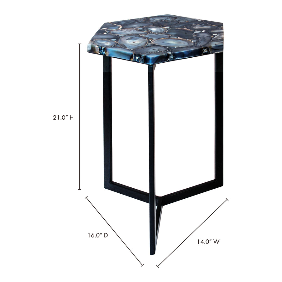 Moe's Home Hexagon Accent Table in Silver (21' x 14' x 16') - PJ-1005-30