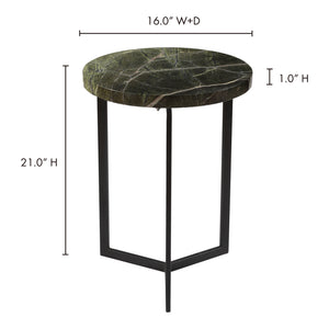 Moe's Home Draven Accent Table in Green (21' x 16' x 16') - PJ-1020-16