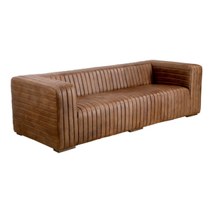 Moe's Home Castle Sofa in Cappuccino Brown (27.5' x 94.5' x 40.5') - PK-1009-14