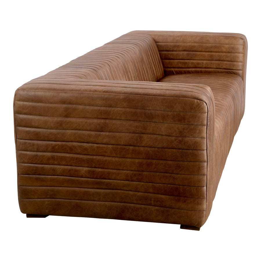 Moe's Home Castle Sofa in Cappuccino Brown (27.5' x 94.5' x 40.5') - PK-1009-14