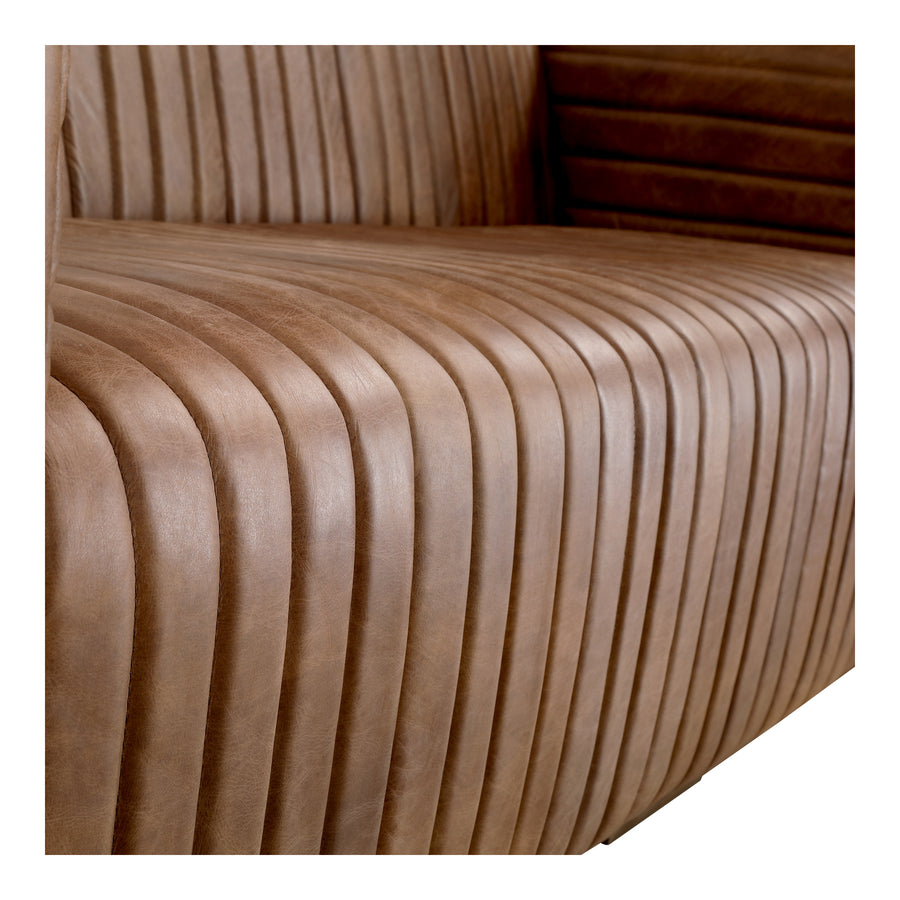 Moe's Home Castle Sofa in Cappuccino Brown (27.5' x 94.5' x 40.5') - PK-1009-14