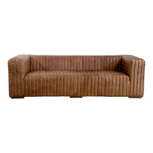 Moe's Home Castle Sofa in Cappuccino Brown (27.5' x 94.5' x 40.5') - PK-1009-14