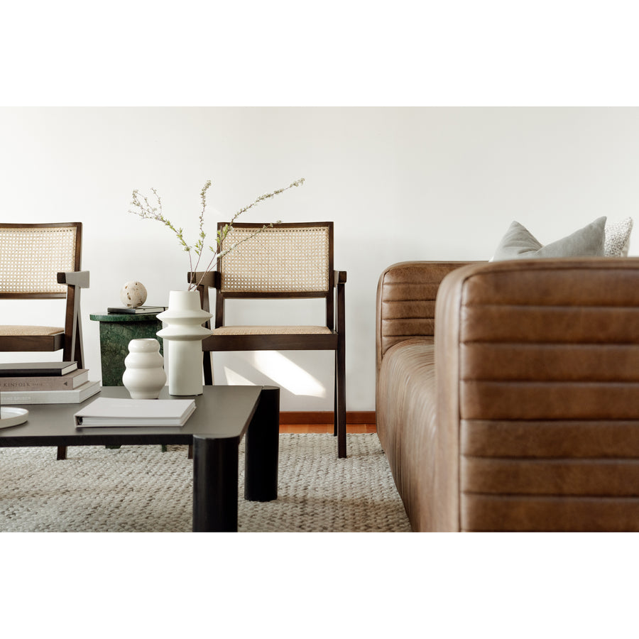Moe's Home Castle Sofa in Cappuccino Brown (27.5' x 94.5' x 40.5') - PK-1009-14