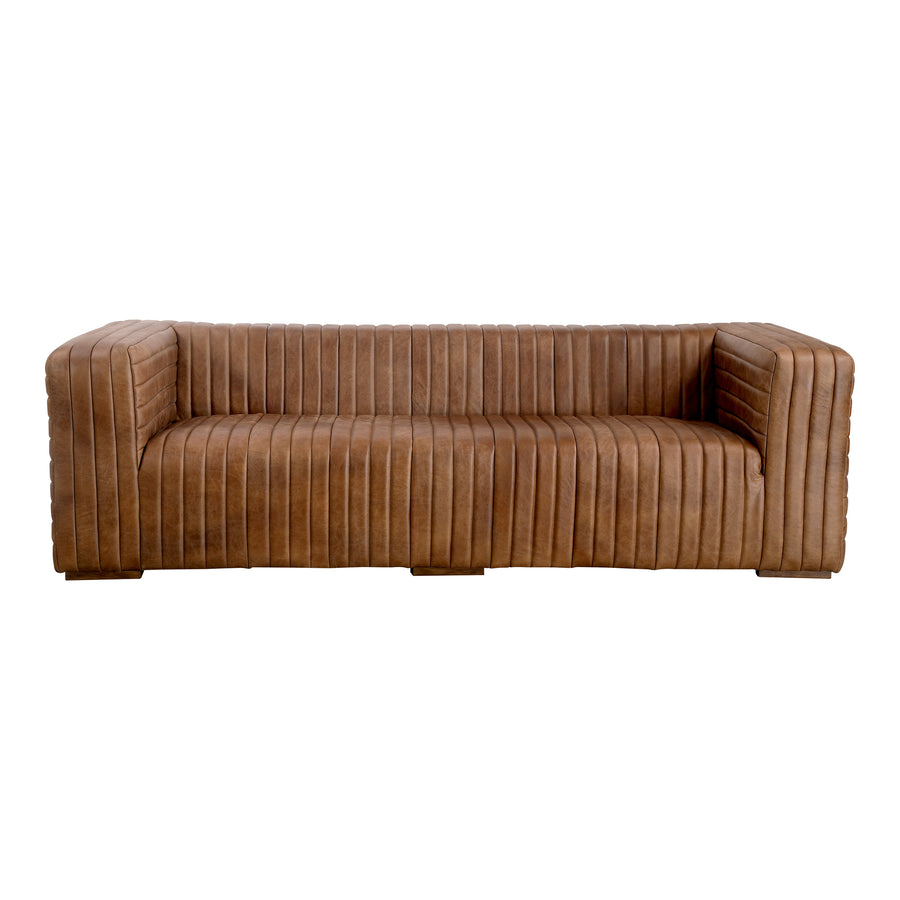 Moe's Home Castle Sofa in Cappuccino Brown (27.5' x 94.5' x 40.5') - PK-1009-14
