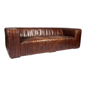 Moe's Home Castle Sofa in Dark Brown (28' x 94.5' x 44.5') - PK-1009-20